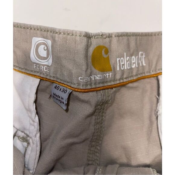 Carhartt Force Relaxed Fit Cargo Work Pant Tan Size 40x32 A6 - Picture 3 of 7